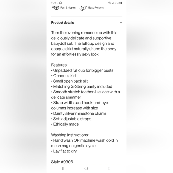 Montelle lacy thong in Sweet Red - Picture 8 of 8